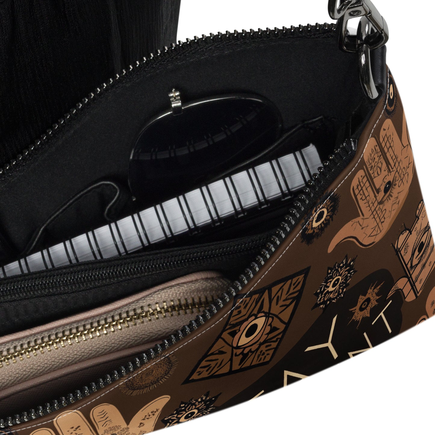 Stay Present Crossbody Bag – Compact yet spacious interior with secure zippers to keep all your essentials organized and easily accessible