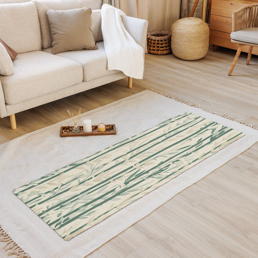 Bamboo Bliss Yoga Mat in Serene Living Room Setting